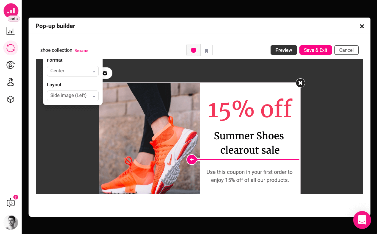 loyal WooCommerce user base - personalized popup